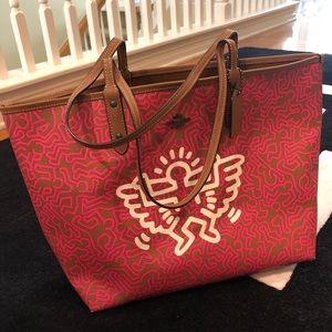 COACH X KEITH HARING rare artist tote bag set